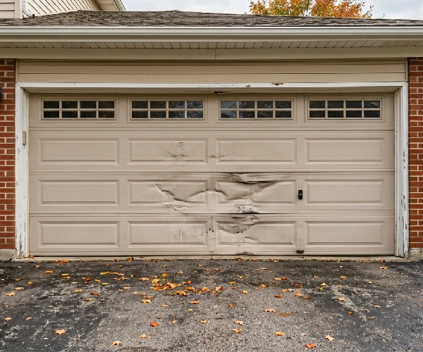 dented garage door