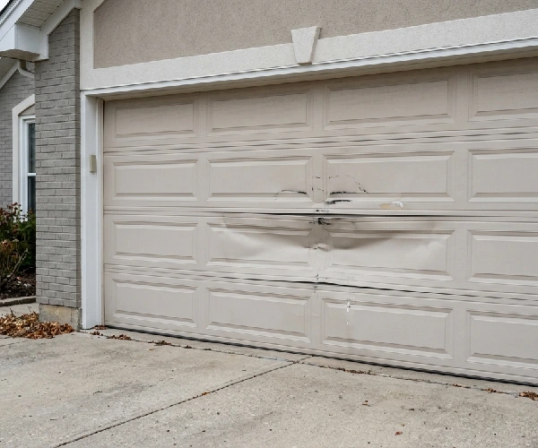 garage door dent