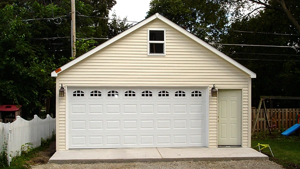 white garage door