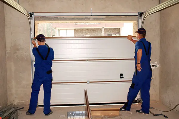 garage door off track