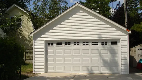white garage door