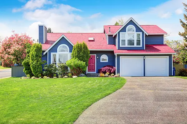 Matching entry door and garage door
